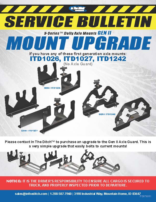 ITD Service Bulletin Gen II Axle Upgrade ITD0790